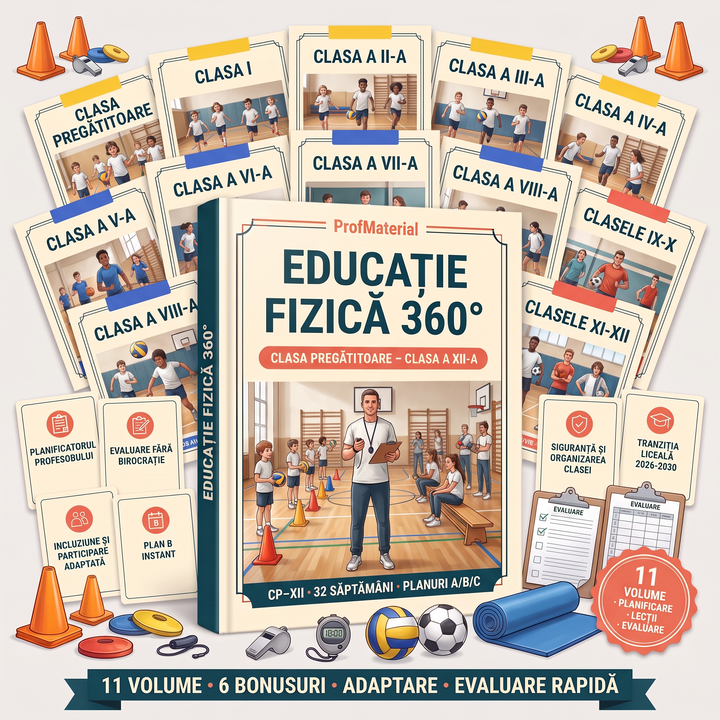 Educație Fizică 360° — Sistemul complet pentru clasa pregătitoare – clasa a XII-a