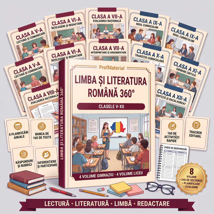 Limba și literatura română 360° — Sistemul complet pentru clasele V–XII