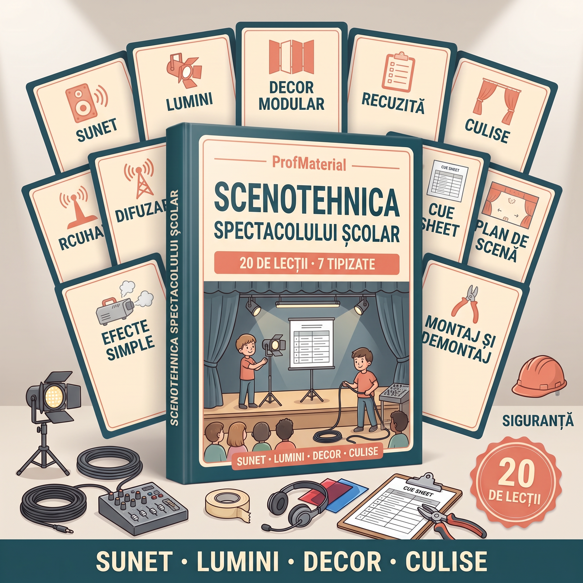 Repertoriul pentru clasele V–XII — 6 piese complete pe niveluri, cu dosar de montare